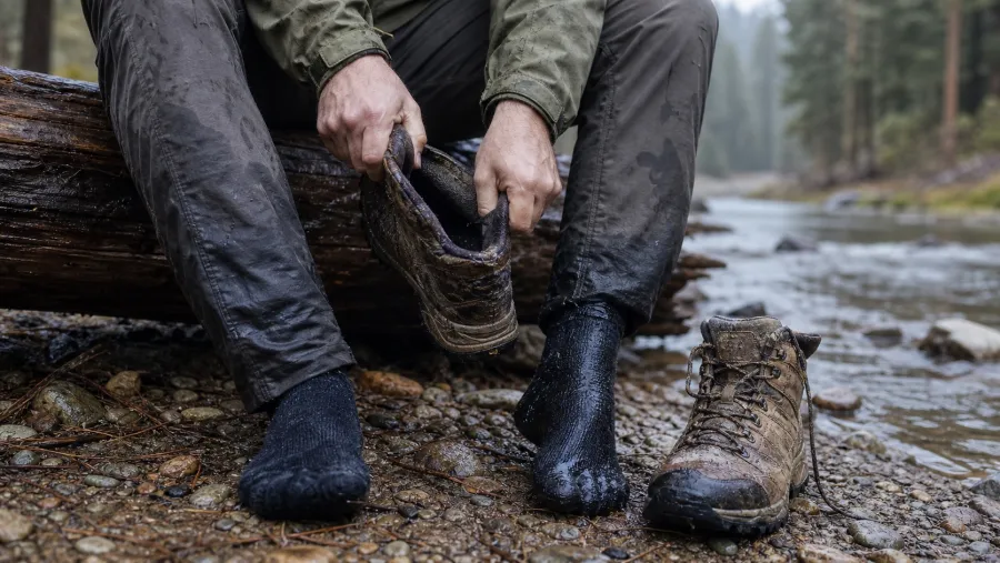 Wet boots ruin the day OTTR outdoor product scene